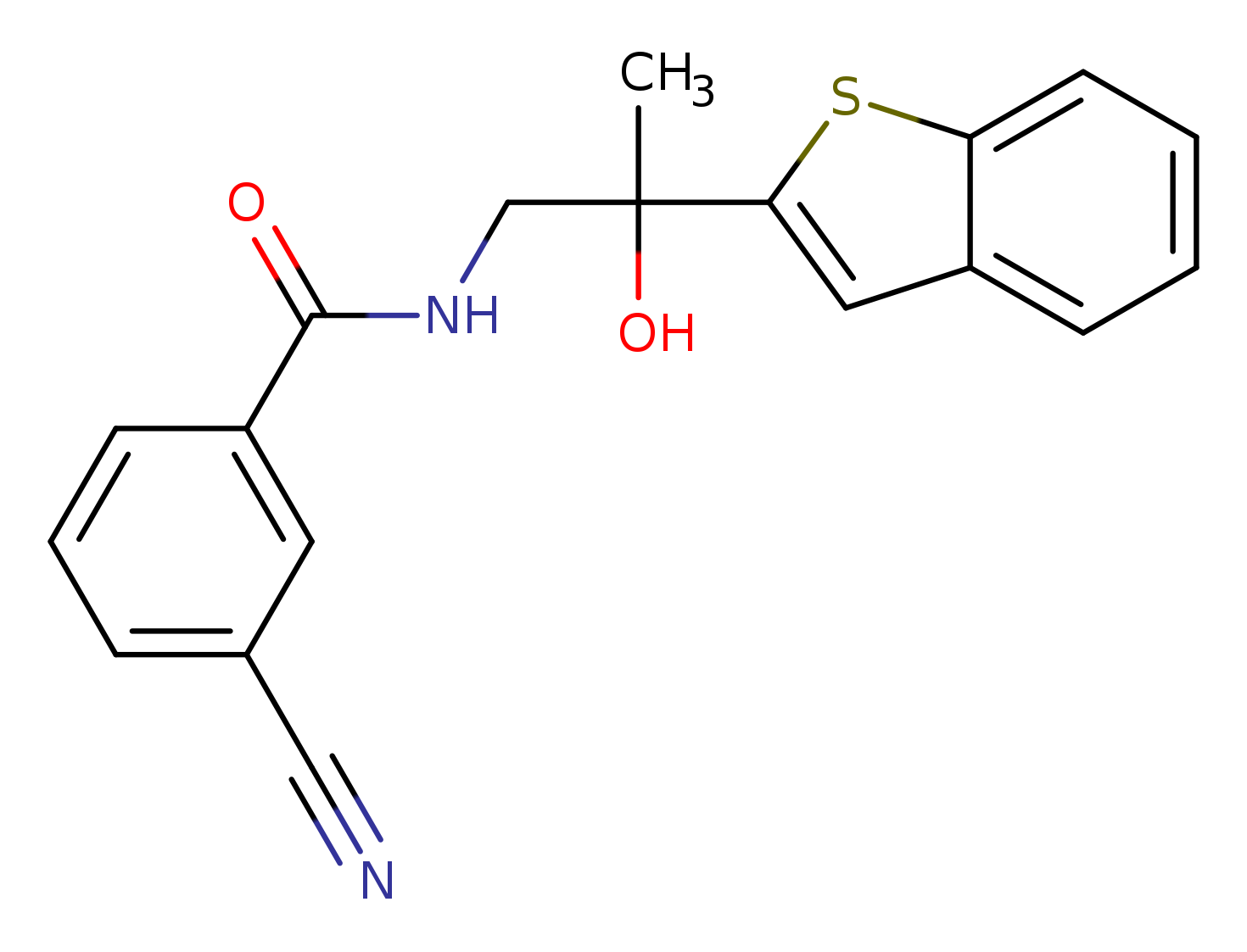 N-[2-(1-benzothiophen-2-yl)-2-hydroxypropyl]-3-cyanobenzamide
