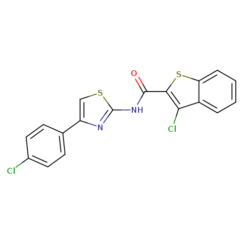 3-chloro-N-[4-(4-chlorophenyl)-1,3-thiazol-2-yl]-1-benzothiophene-2-carboxamide