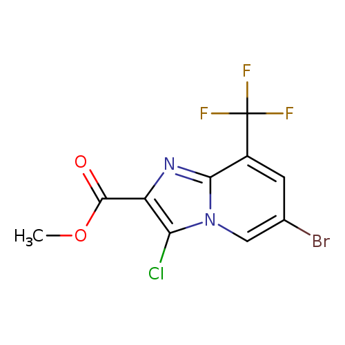 6-Bromo-3-chloro-8-trifluoromethyl-imidazo[1,2-a]pyridine-2-carboxylic acid methyl ester