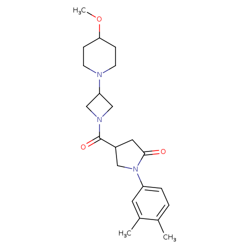 1-(3,4-dimethylphenyl)-4-[3-(4-methoxypiperidin-1-yl)azetidine-1-carbonyl]pyrrolidin-2-one