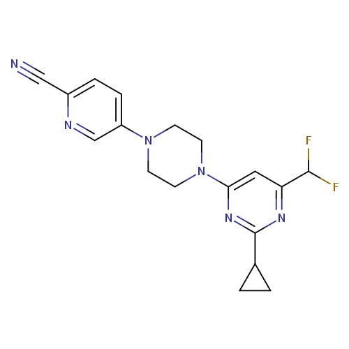 5-{4-[2-cyclopropyl-6-(difluoromethyl)pyrimidin-4-yl]piperazin-1-yl}pyridine-2-carbonitrile