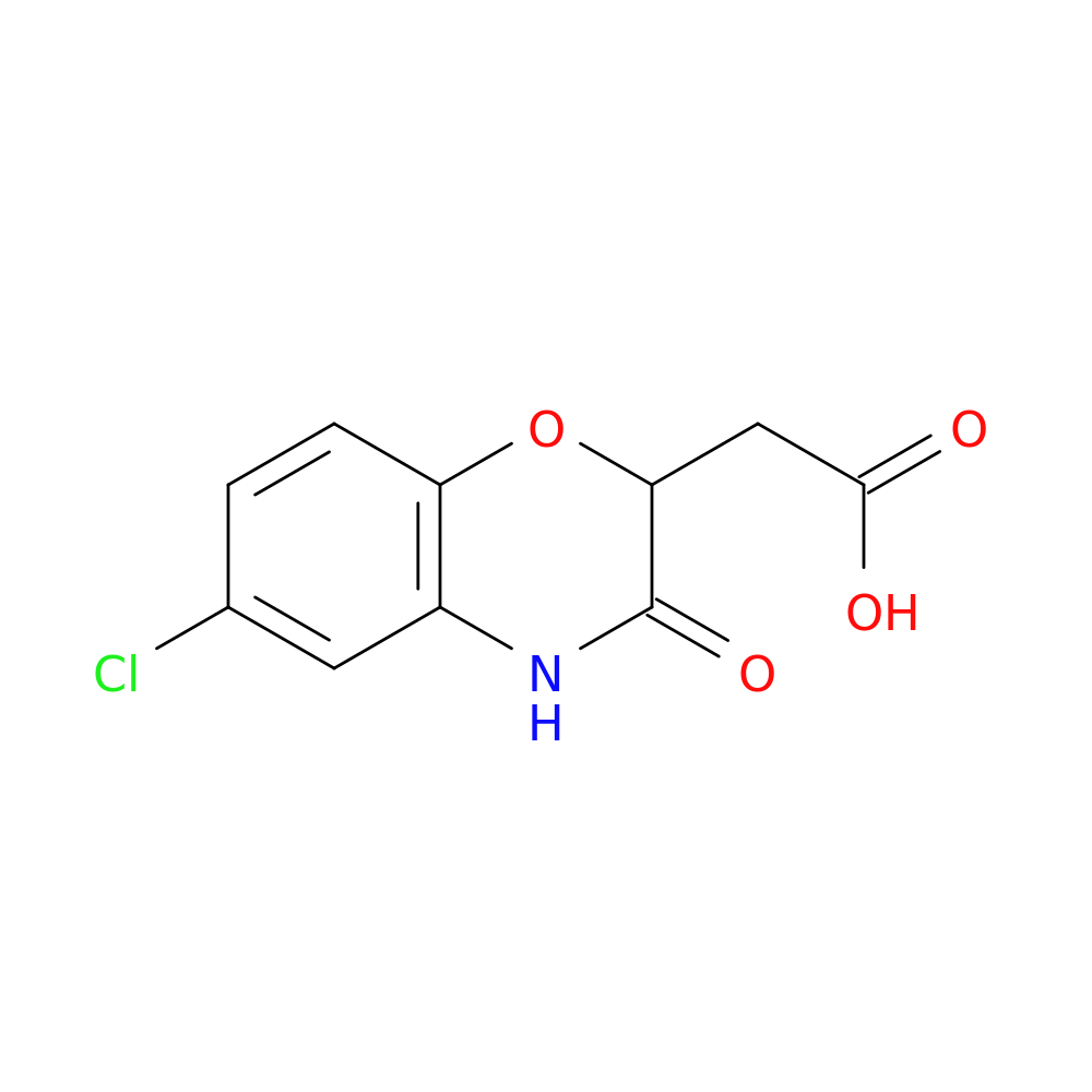 2-(6-chloro-3-oxo-3,4-dihydro-2H-1,4-benzoxazin-2-yl)acetic acid