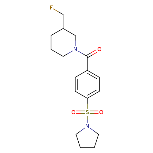 3-(fluoromethyl)-1-[4-(pyrrolidine-1-sulfonyl)benzoyl]piperidine