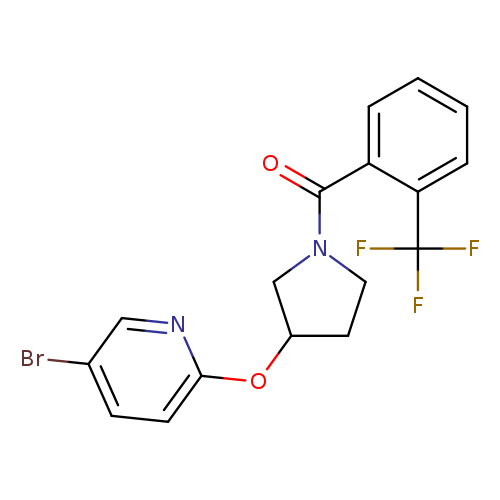 5-bromo-2-({1-[2-(trifluoromethyl)benzoyl]pyrrolidin-3-yl}oxy)pyridine