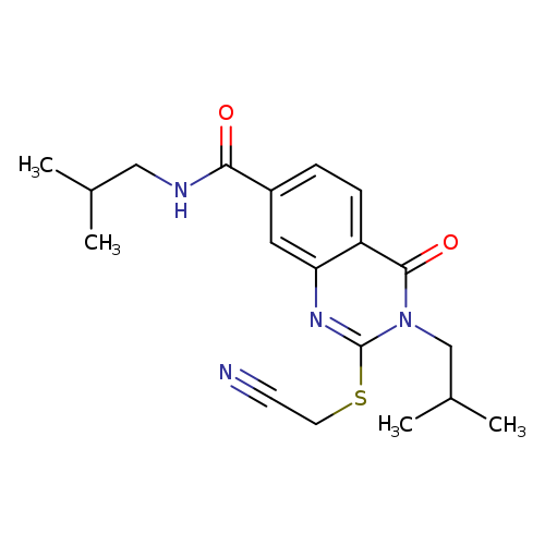 2-[(cyanomethyl)sulfanyl]-N,3-bis(2-methylpropyl)-4-oxo-3,4-dihydroquinazoline-7-carboxamide
