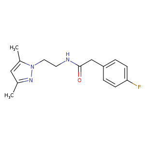 N-[2-(3,5-dimethyl-1H-pyrazol-1-yl)ethyl]-2-(4-fluorophenyl)acetamide