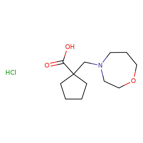 1-[(1,4-oxazepan-4-yl)methyl]cyclopentane-1-carboxylic acid hydrochloride