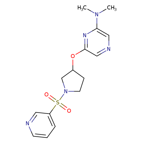 N,N-dimethyl-6-{[1-(pyridine-3-sulfonyl)pyrrolidin-3-yl]oxy}pyrazin-2-amine