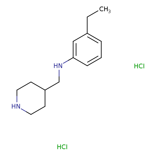 3-ethyl-N-[(piperidin-4-yl)methyl]aniline dihydrochloride