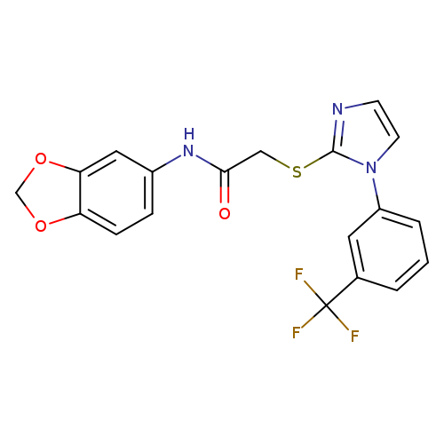 N-(2H-1,3-benzodioxol-5-yl)-2-({1-[3-(trifluoromethyl)phenyl]-1H-imidazol-2-yl}sulfanyl)acetamide