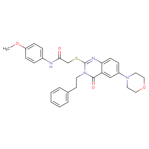 N-(4-methoxyphenyl)-2-{[6-(morpholin-4-yl)-4-oxo-3-(2-phenylethyl)-3,4-dihydroquinazolin-2-yl]sulfanyl}acetamide