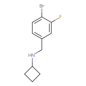 N-[(4-bromo-3-fluorophenyl)methyl]cyclobutanamine