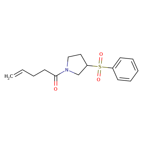 1-[3-(benzenesulfonyl)pyrrolidin-1-yl]pent-4-en-1-one