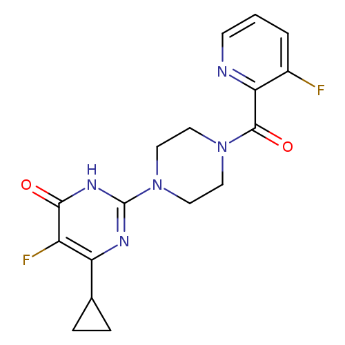 6-cyclopropyl-5-fluoro-2-[4-(3-fluoropyridine-2-carbonyl)piperazin-1-yl]-3,4-dihydropyrimidin-4-one