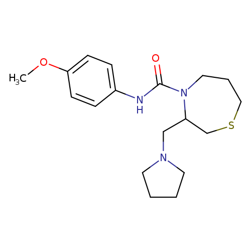 N-(4-methoxyphenyl)-3-[(pyrrolidin-1-yl)methyl]-1,4-thiazepane-4-carboxamide