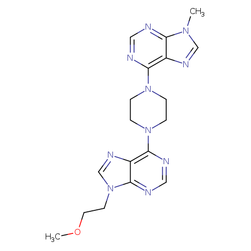 6-{4-[9-(2-methoxyethyl)-9H-purin-6-yl]piperazin-1-yl}-9-methyl-9H-purine