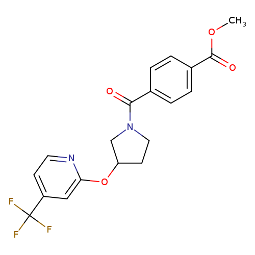 methyl 4-(3-{[4-(trifluoromethyl)pyridin-2-yl]oxy}pyrrolidine-1-carbonyl)benzoate