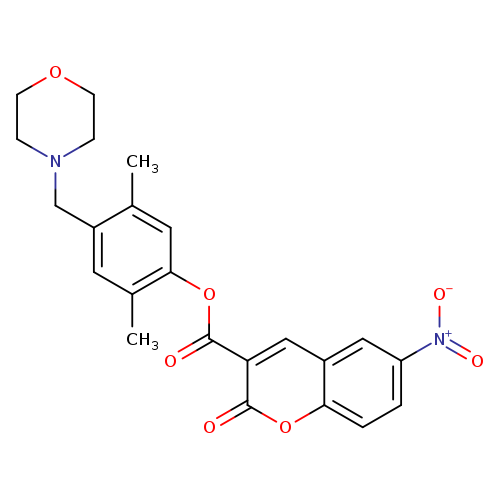 2,5-dimethyl-4-[(morpholin-4-yl)methyl]phenyl 6-nitro-2-oxo-2H-chromene-3-carboxylate