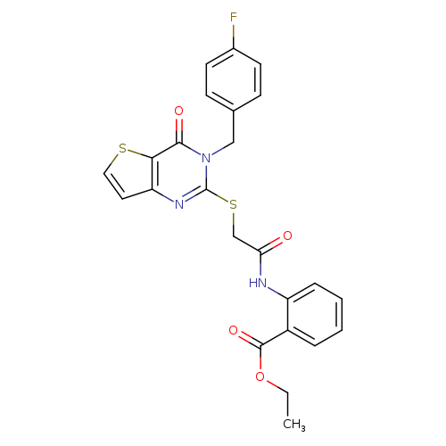 ethyl 2-[2-({3-[(4-fluorophenyl)methyl]-4-oxo-3H,4H-thieno[3,2-d]pyrimidin-2-yl}sulfanyl)acetamido]benzoate