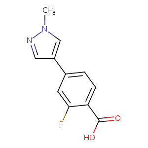 2-fluoro-4-(1-methyl-1H-pyrazol-4-yl)benzoic acid
