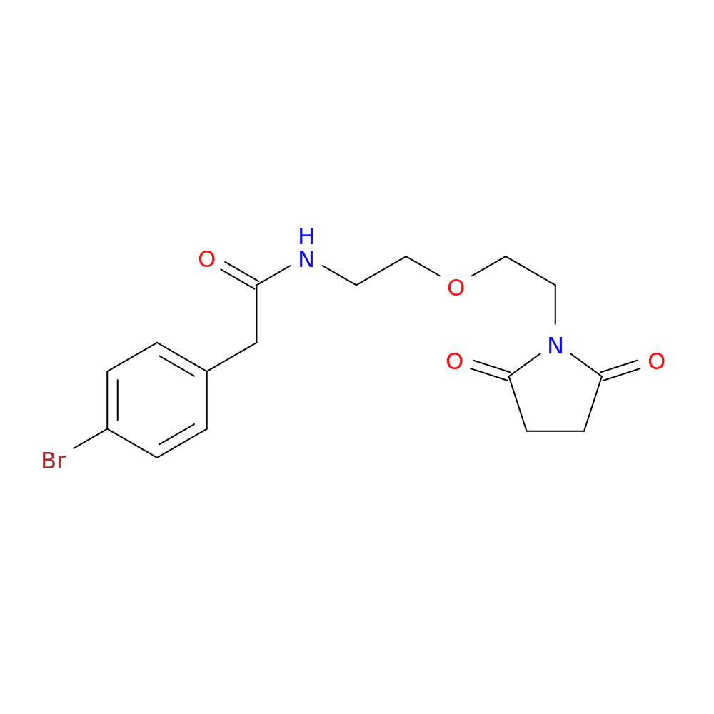 2-(4-bromophenyl)-N-{2-[2-(2,5-dioxopyrrolidin-1-yl)ethoxy]ethyl}acetamide