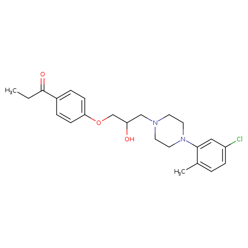 1-(4-{3-[4-(5-chloro-2-methylphenyl)piperazin-1-yl]-2-hydroxypropoxy}phenyl)propan-1-one