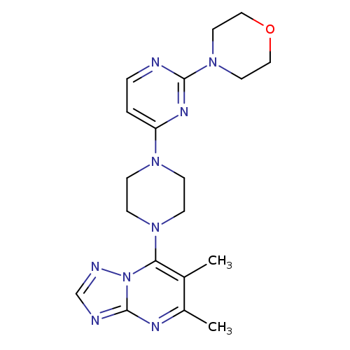 4-[4-(4-{5,6-dimethyl-[1,2,4]triazolo[1,5-a]pyrimidin-7-yl}piperazin-1-yl)pyrimidin-2-yl]morpholine