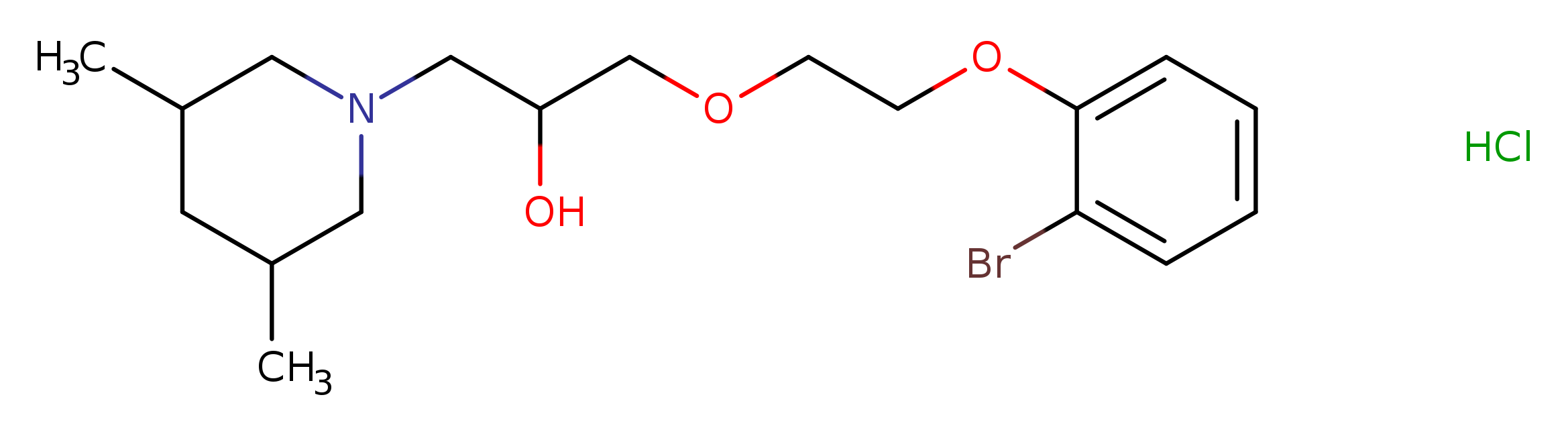 1-[2-(2-bromophenoxy)ethoxy]-3-(3,5-dimethylpiperidin-1-yl)propan-2-ol hydrochloride