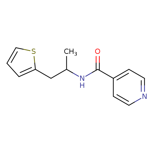 N-[1-(thiophen-2-yl)propan-2-yl]pyridine-4-carboxamide
