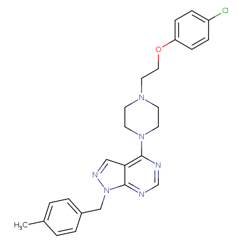 1-[2-(4-chlorophenoxy)ethyl]-4-{1-[(4-methylphenyl)methyl]-1H-pyrazolo[3,4-d]pyrimidin-4-yl}piperazine