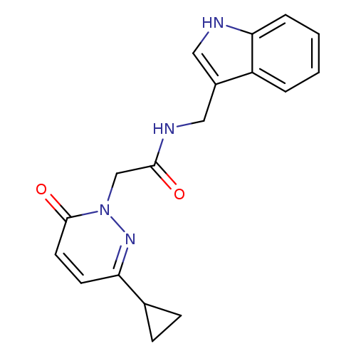 2-(3-cyclopropyl-6-oxo-1,6-dihydropyridazin-1-yl)-N-[(1H-indol-3-yl)methyl]acetamide