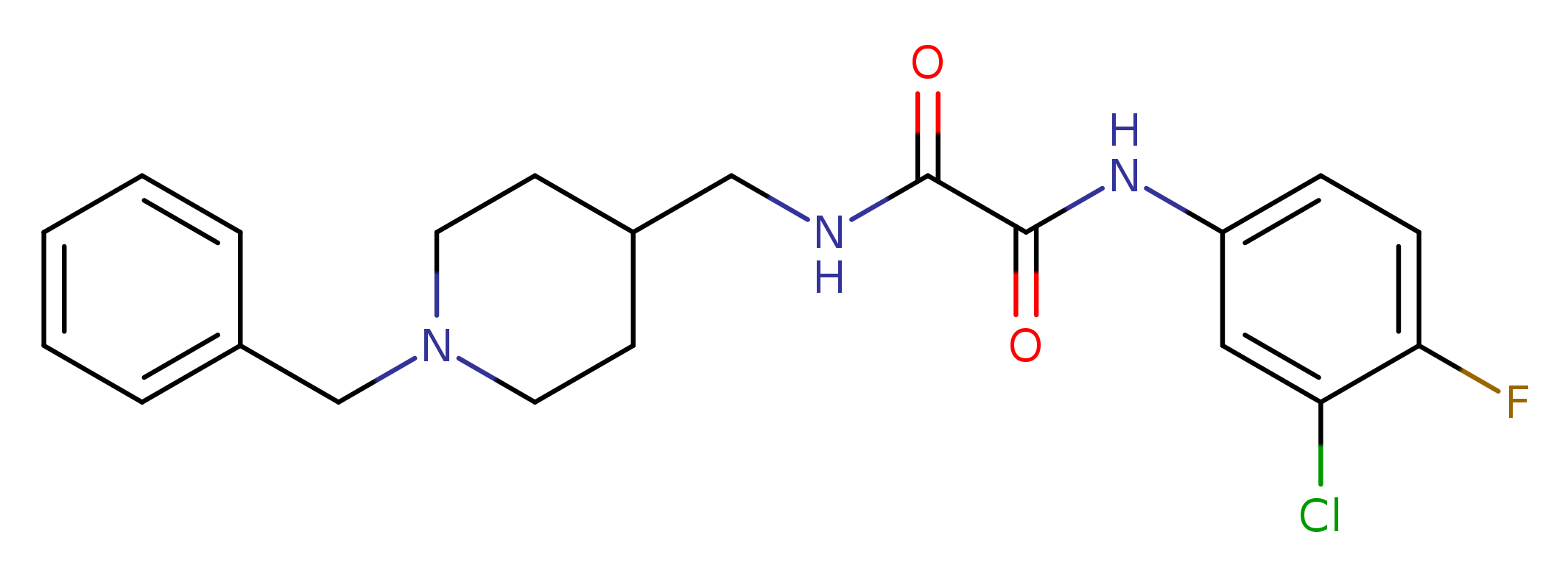 N-[(1-benzylpiperidin-4-yl)methyl]-N'-(3-chloro-4-fluorophenyl)ethanediamide