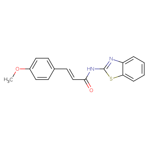 (2E)-N-(1,3-benzothiazol-2-yl)-3-(4-methoxyphenyl)prop-2-enamide