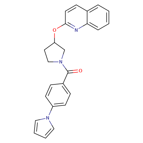 2-({1-[4-(1H-pyrrol-1-yl)benzoyl]pyrrolidin-3-yl}oxy)quinoline