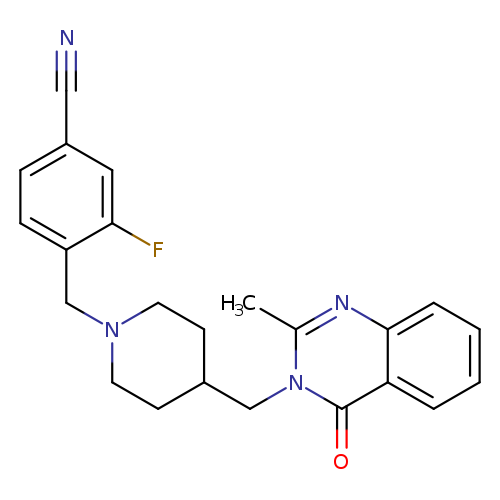 3-fluoro-4-({4-[(2-methyl-4-oxo-3,4-dihydroquinazolin-3-yl)methyl]piperidin-1-yl}methyl)benzonitrile