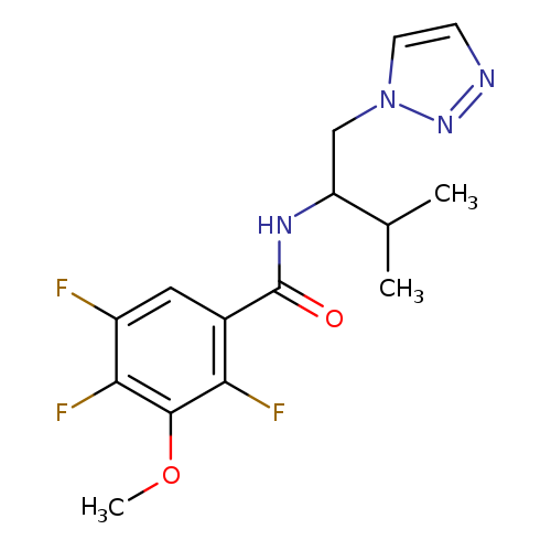 2,4,5-trifluoro-3-methoxy-N-[3-methyl-1-(1H-1,2,3-triazol-1-yl)butan-2-yl]benzamide