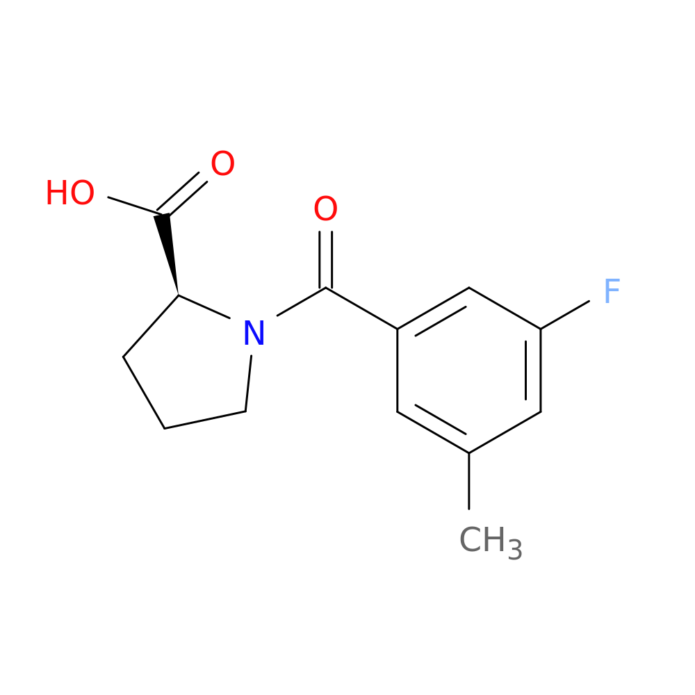 (2S)-1-(3-fluoro-5-methylbenzoyl)pyrrolidine-2-carboxylic acid