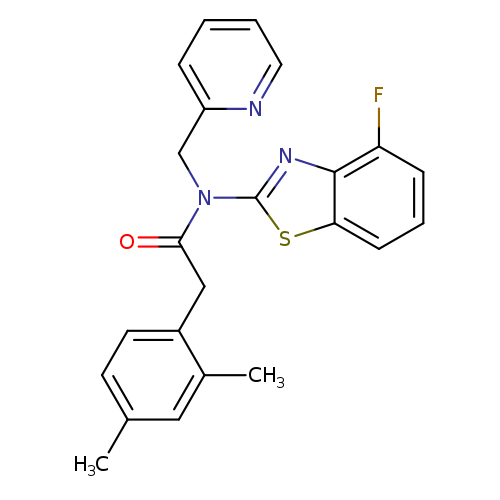 2-(2,4-dimethylphenyl)-N-(4-fluoro-1,3-benzothiazol-2-yl)-N-[(pyridin-2-yl)methyl]acetamide