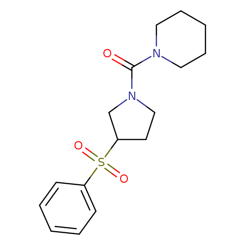 1-[3-(benzenesulfonyl)pyrrolidine-1-carbonyl]piperidine