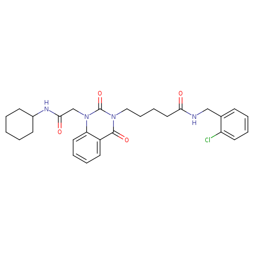 N-[(2-chlorophenyl)methyl]-5-{1-[(cyclohexylcarbamoyl)methyl]-2,4-dioxo-1,2,3,4-tetrahydroquinazolin-3-yl}pentanamide