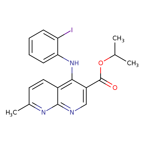 propan-2-yl 4-[(2-iodophenyl)amino]-7-methyl-1,8-naphthyridine-3-carboxylate
