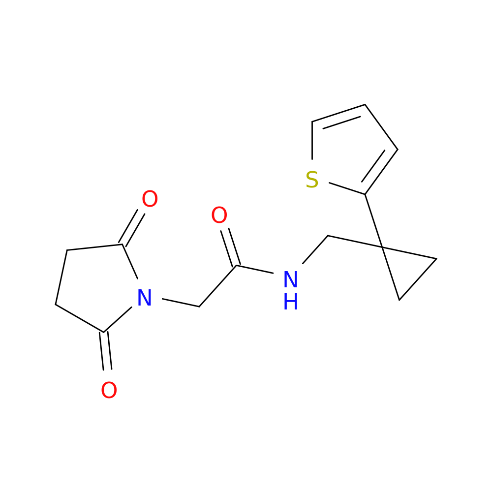 2-(2,5-dioxopyrrolidin-1-yl)-N-{[1-(thiophen-2-yl)cyclopropyl]methyl}acetamide