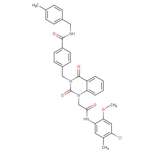 4-[(1-{[(4-chloro-2-methoxy-5-methylphenyl)carbamoyl]methyl}-2,4-dioxo-1,2,3,4-tetrahydroquinazolin-3-yl)methyl]-N-[(4-methylphenyl)methyl]benzamide