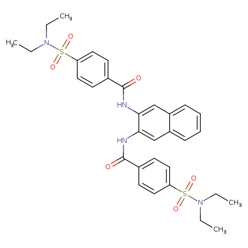 4-(diethylsulfamoyl)-N-{3-[4-(diethylsulfamoyl)benzamido]naphthalen-2-yl}benzamide