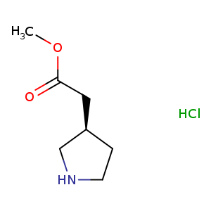 3-Pyrrolidineacetic acid, methyl ester, hydrochloride (1:1), (3R)-