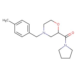 4-[(4-methylphenyl)methyl]-2-(pyrrolidine-1-carbonyl)morpholine