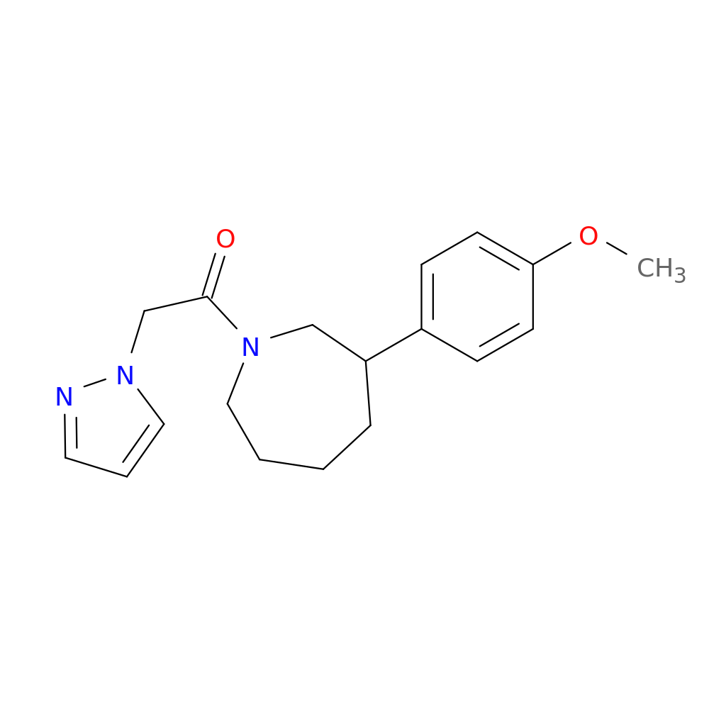 1-[3-(4-methoxyphenyl)azepan-1-yl]-2-(1H-pyrazol-1-yl)ethan-1-one