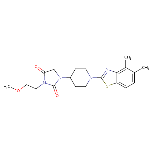 1-[1-(4,5-dimethyl-1,3-benzothiazol-2-yl)piperidin-4-yl]-3-(2-methoxyethyl)imidazolidine-2,4-dione