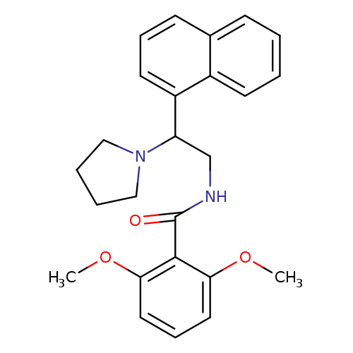 2,6-dimethoxy-N-[2-(naphthalen-1-yl)-2-(pyrrolidin-1-yl)ethyl]benzamide