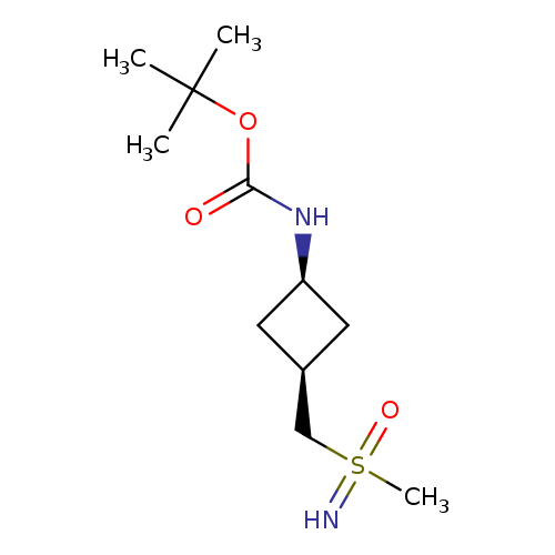 rac-tert-butyl N-[(1s,3s)-3-{[imino(methyl)oxo-lambda6-sulfanyl]methyl}cyclobutyl]carbamate, cis